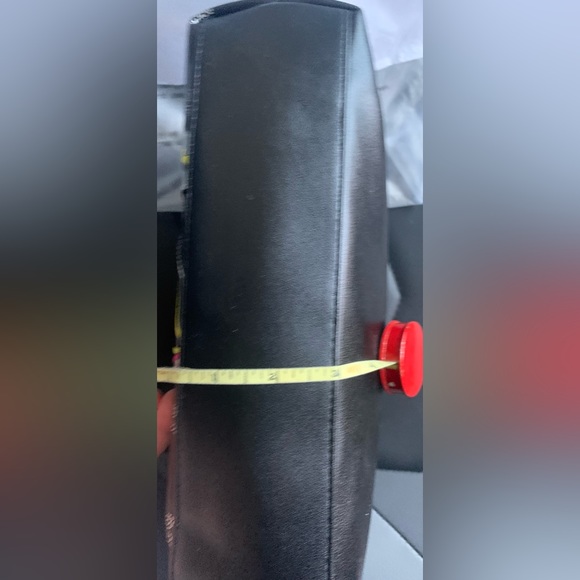 Victorias Secret Faux Leather Cosmetic Makeup Clutch Bag Black Monogram NWT - Picture 9 of 9